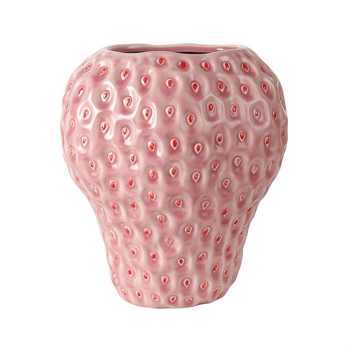 Wazon ceramiczny w kształcie truskawki
