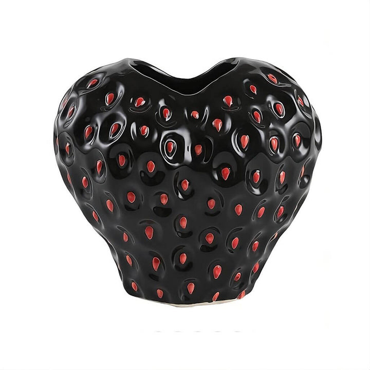 Wazon ceramiczny w kształcie truskawki