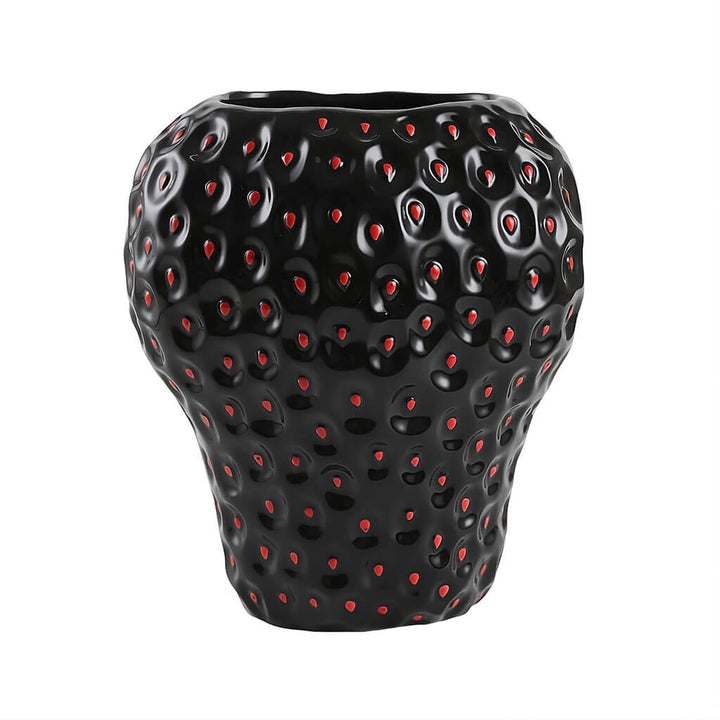 Wazon ceramiczny w kształcie truskawki