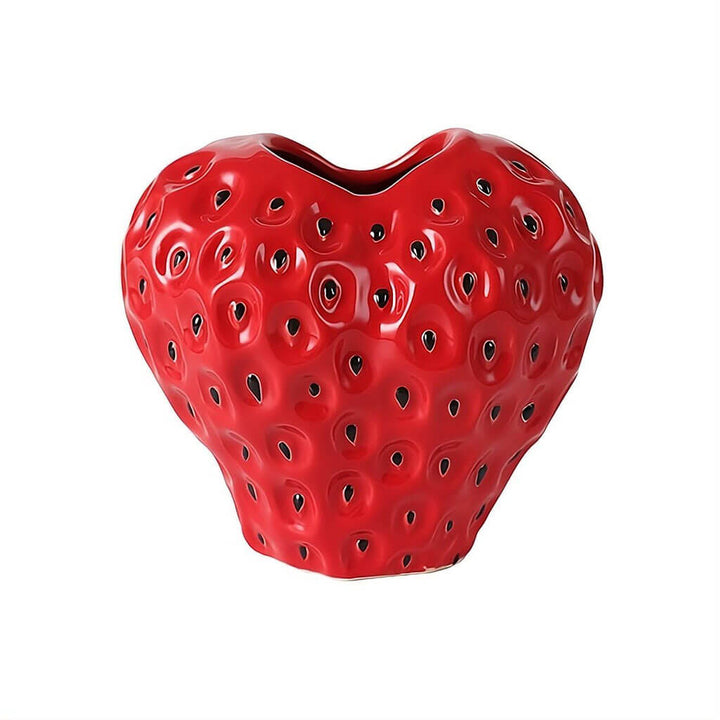 Wazon ceramiczny w kształcie truskawki