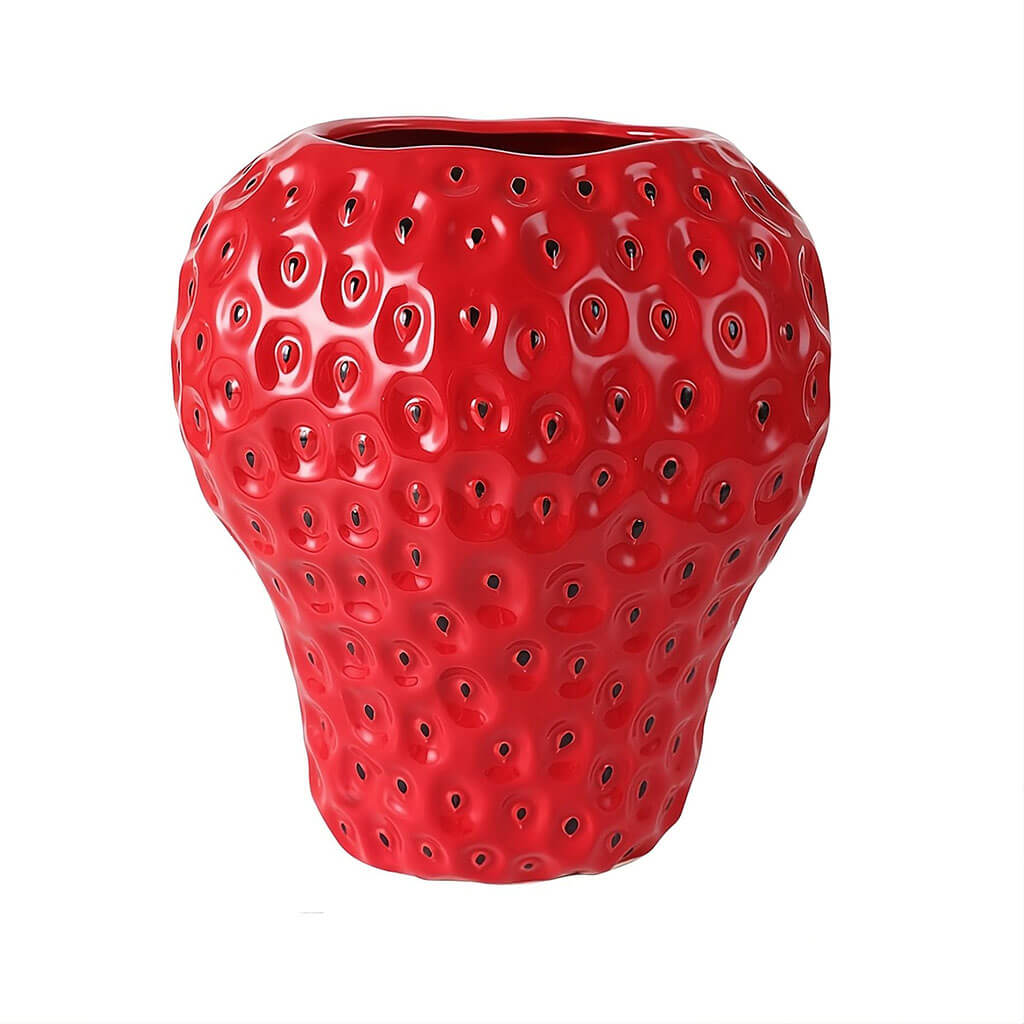 Wazon ceramiczny w kształcie truskawki
