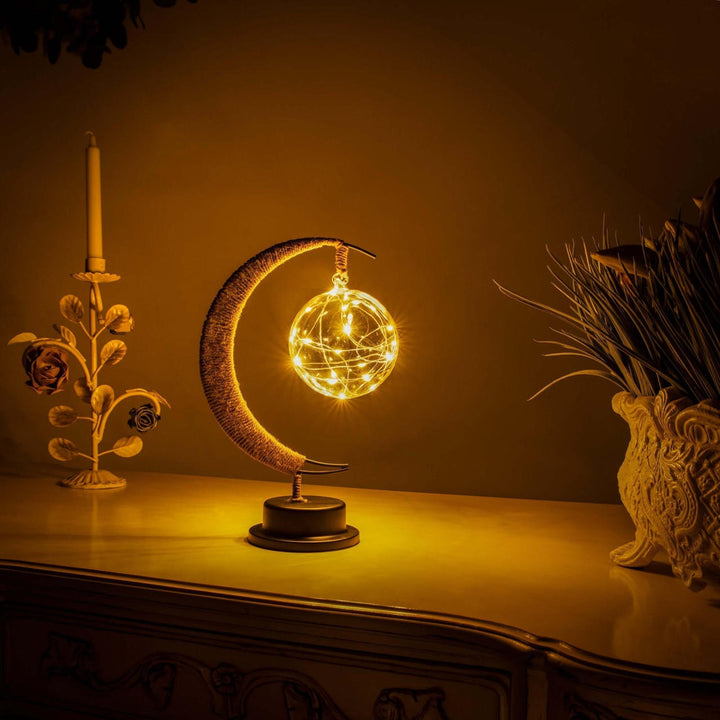 Lampa Księżycowa LED - Czarująca Nocna Lampa Księżyca do Sypialni, Pokoju Dziecięcego i Dekoracji Wnętrz