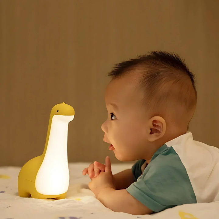 LED Dinozaur Nocna Lampa dla Dzieci – Delikatne Światło na Spokojne Noce