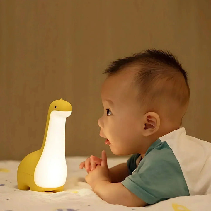 LED Dinozaur Nocna Lampka dla Dzieci z Delikatnym Blaskiem