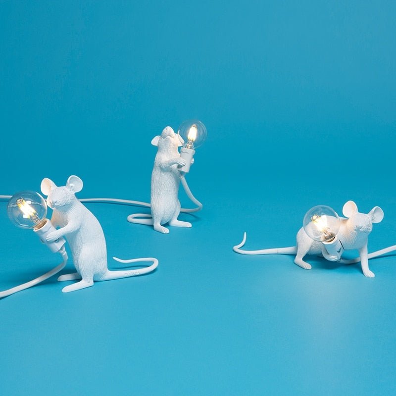 Vintage Mouse LED Lampa Stolikowa