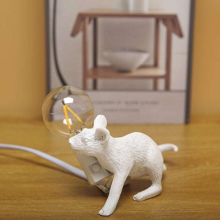 Vintage Mouse LED Lampa Stolikowa