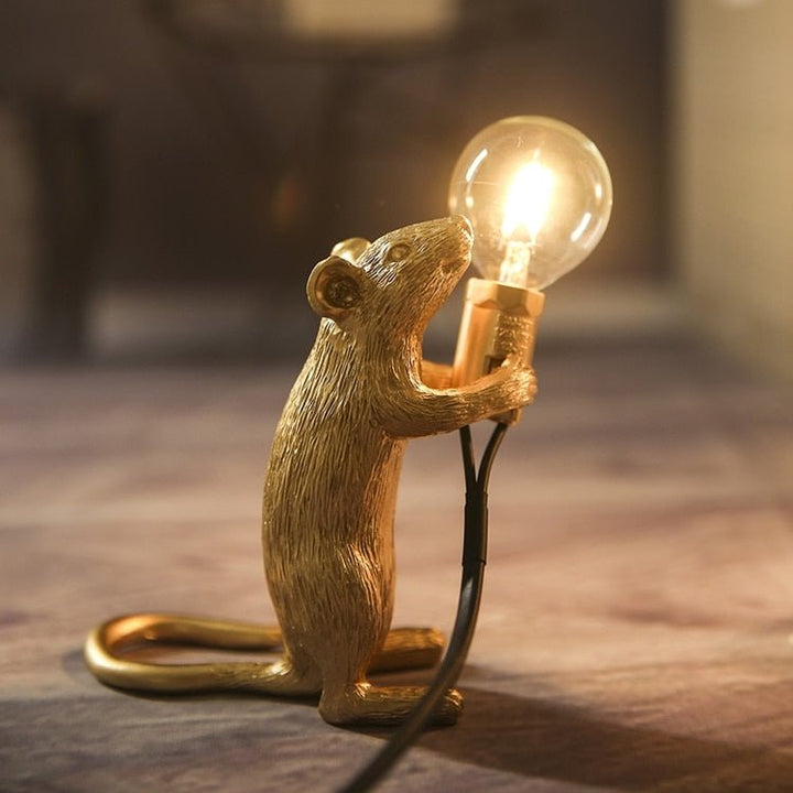 Vintage Mouse LED Lampa Stolikowa