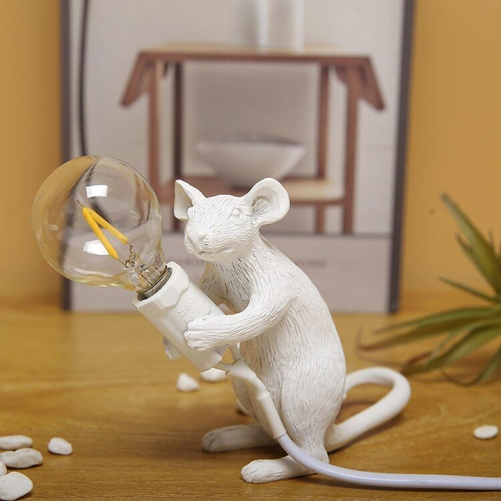 Vintage Mouse LED Lampa Stolikowa