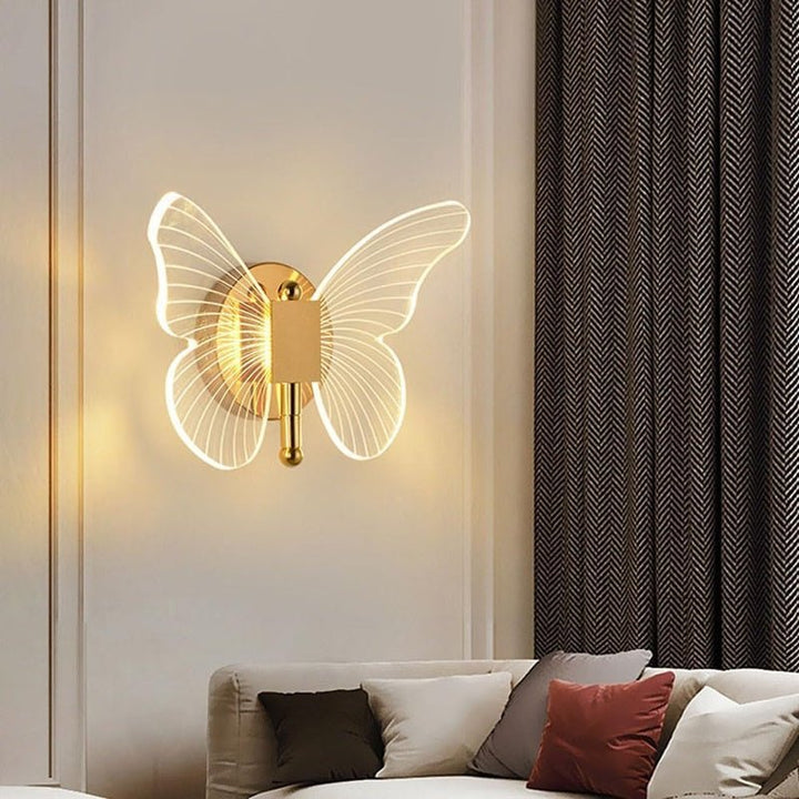 Lampa ścienna FloraVyne LED – Lampa o kształcie motyla z 3 trybami świetlnymi, oszczędna i elegancka