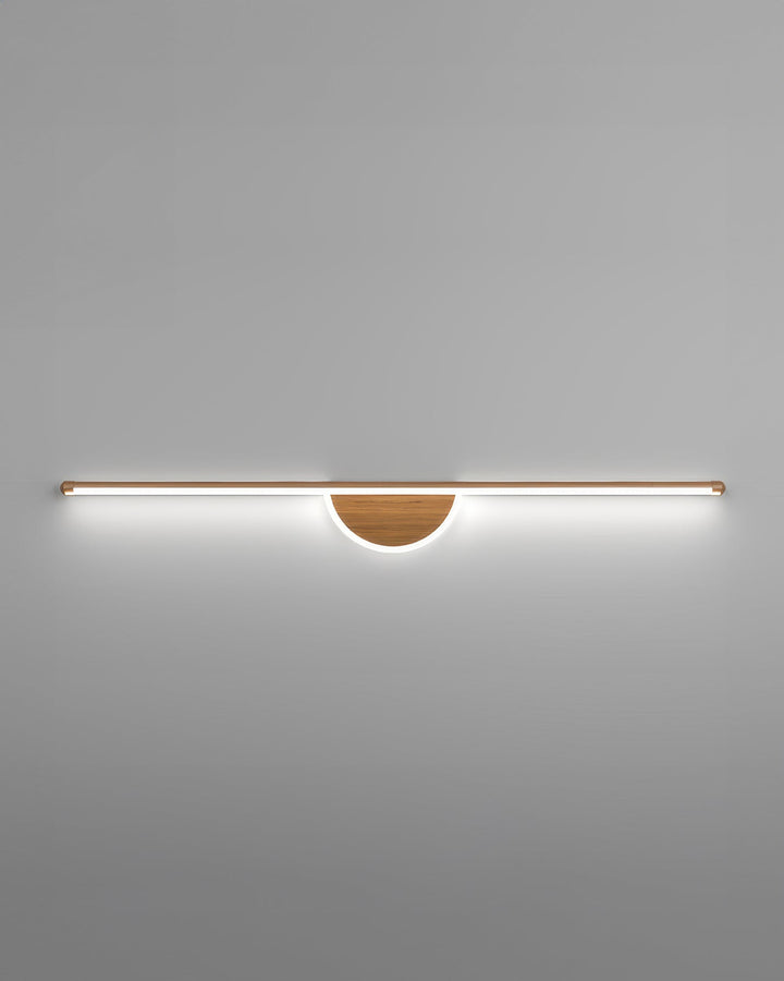 Nowoczesna Lampa Ścienna z Drewnianym Łukiem