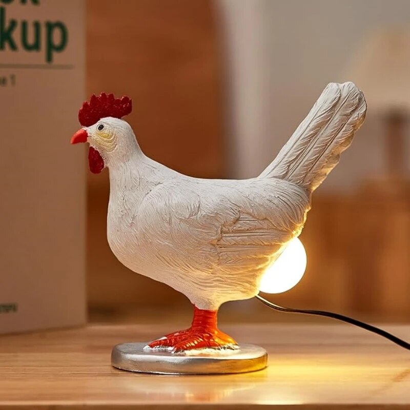 Lampka Stołowa Śmieszny Kurczak Zwierzę Nocna Lampa
