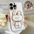 Etui na iPhone w stylu koreańskim z 3D króliczkiem