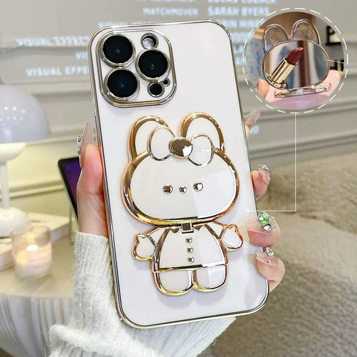 Etui na iPhone w stylu koreańskim z 3D króliczkiem
