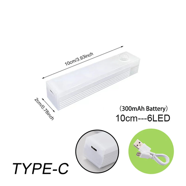 BEZPRZEWODOWA NOCNA LAMPKA LED Z CZUJNIKIEM RUCHU I ŁADOWALNĄ BATERIĄ