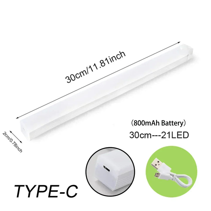 BEZPRZEWODOWA NOCNA LAMPKA LED Z CZUJNIKIEM RUCHU I ŁADOWALNĄ BATERIĄ
