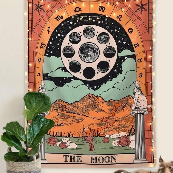 "Tarot Księżyca" Kolorowa Tkanina