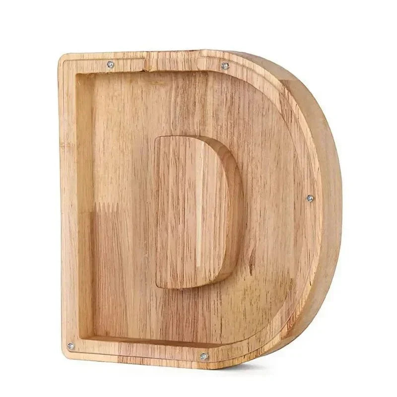 Skarbonka z drewnianymi literkami &