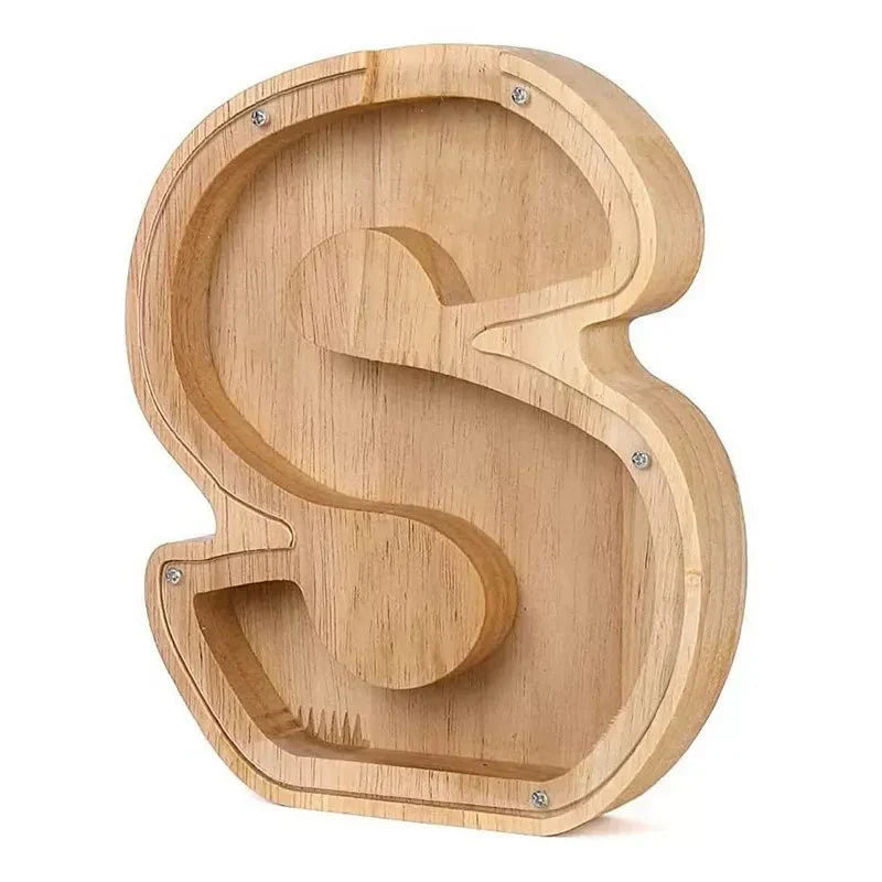 Skarbonka z drewnianymi literkami &