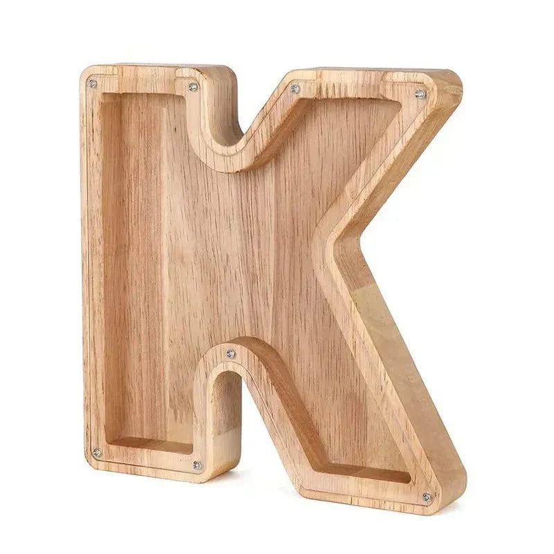Skarbonka z drewnianymi literkami &