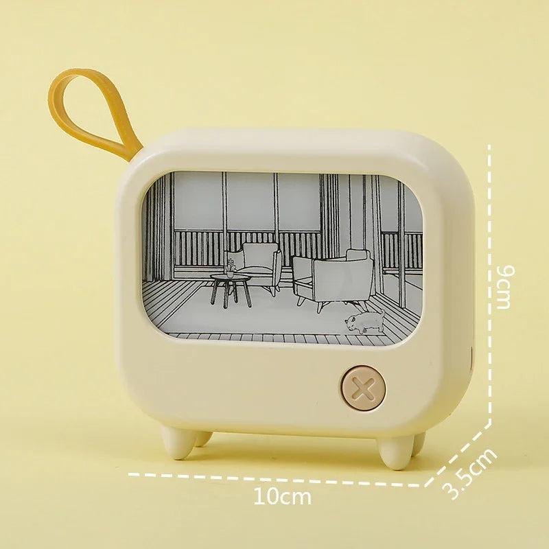 Mini TV Malowanie LED Nocna Lampa